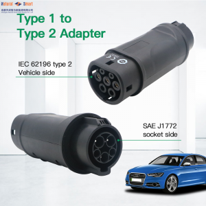 EVSE SAE J1772 Type1 To IEC 62196 Type2 Adapter EV Charging Accessories