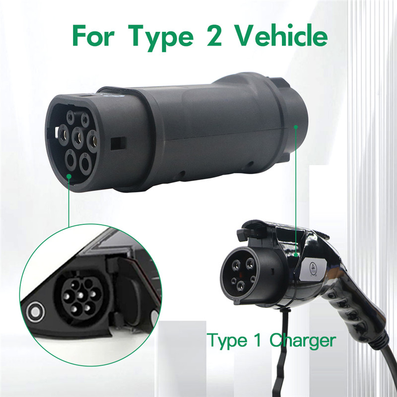 EVSE SAE J1772 Type1 To IEC 62196 Type2 Adapter EV Charging Accessories (3)